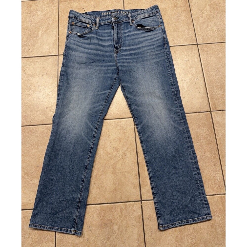 American Eagle Jeans Mens 36x30 Original Bootcut AirFlex Plus Blue Medium Wash